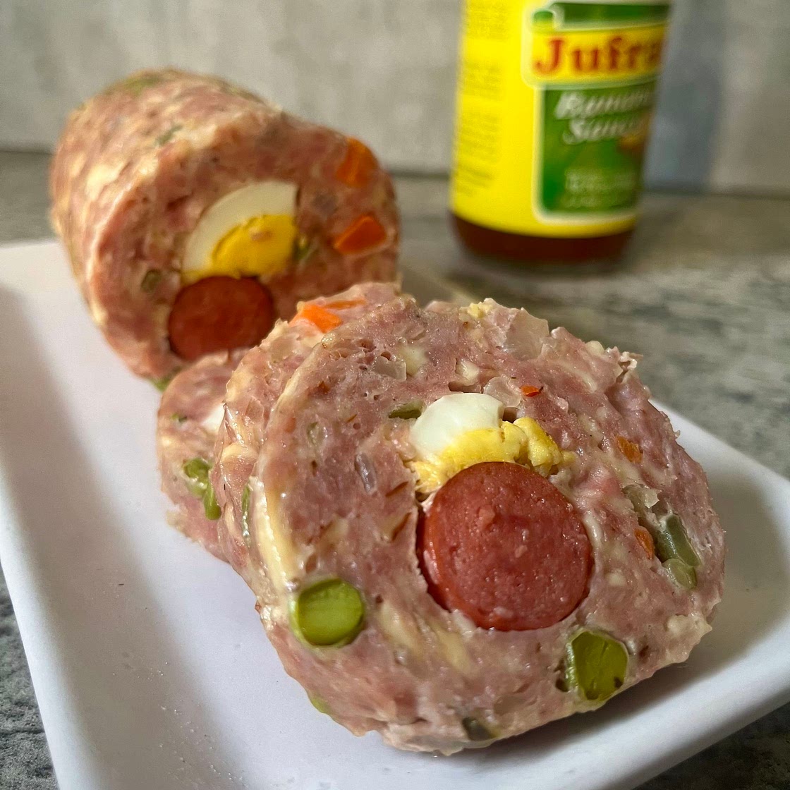 Cheesy Pork Embotido - Filipino Meatloaf