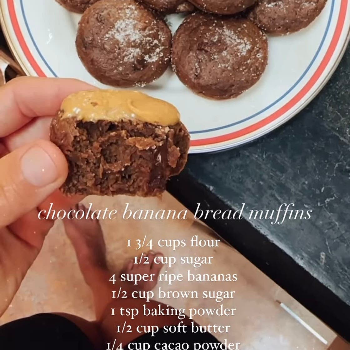 chocolate banana bread muffins