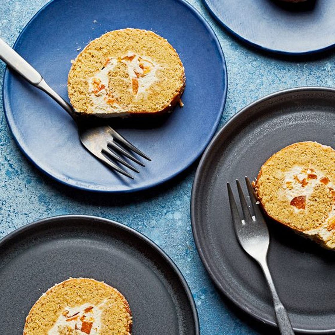 Apricot swiss roll