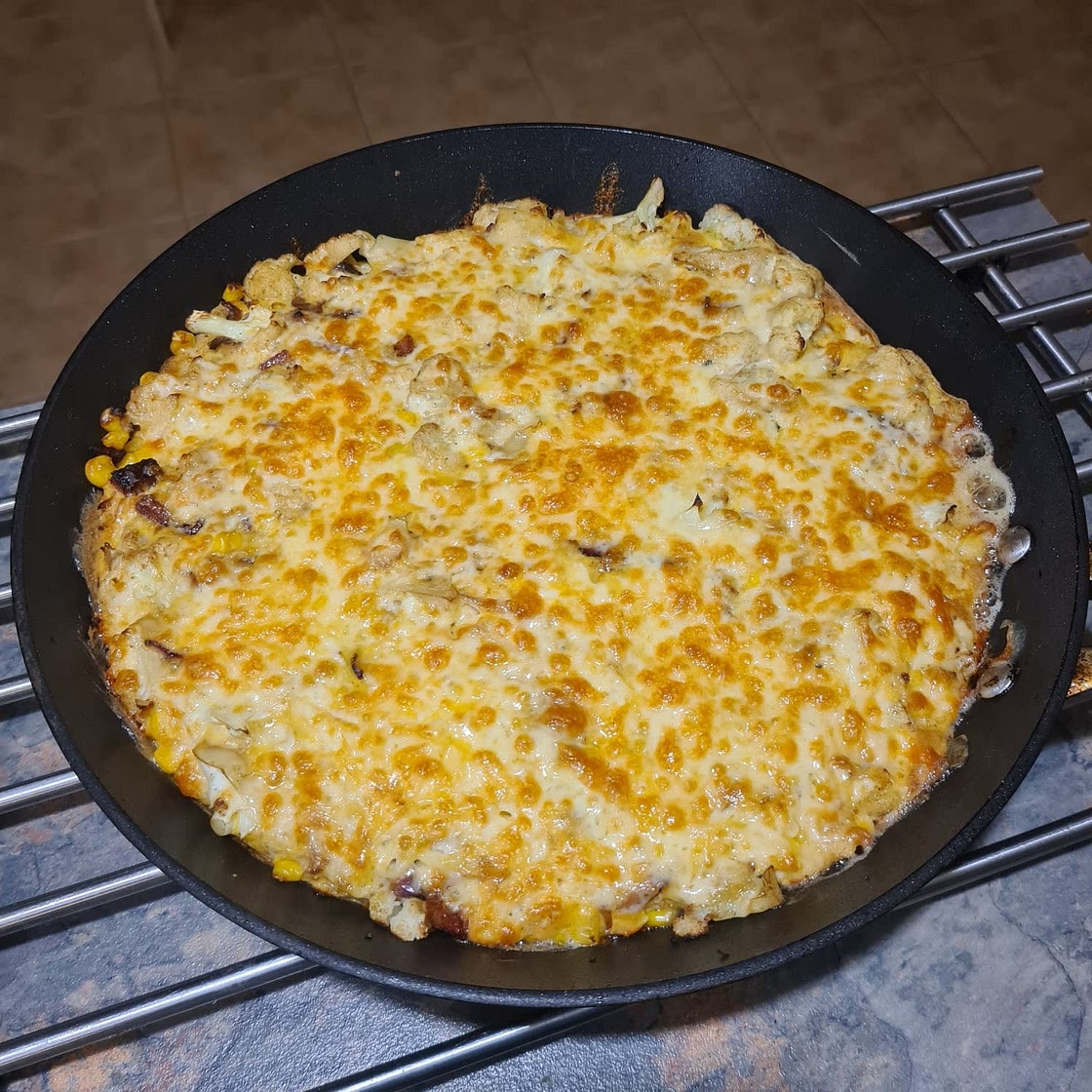 Cauliflower, Chorizo & Corn Frittata