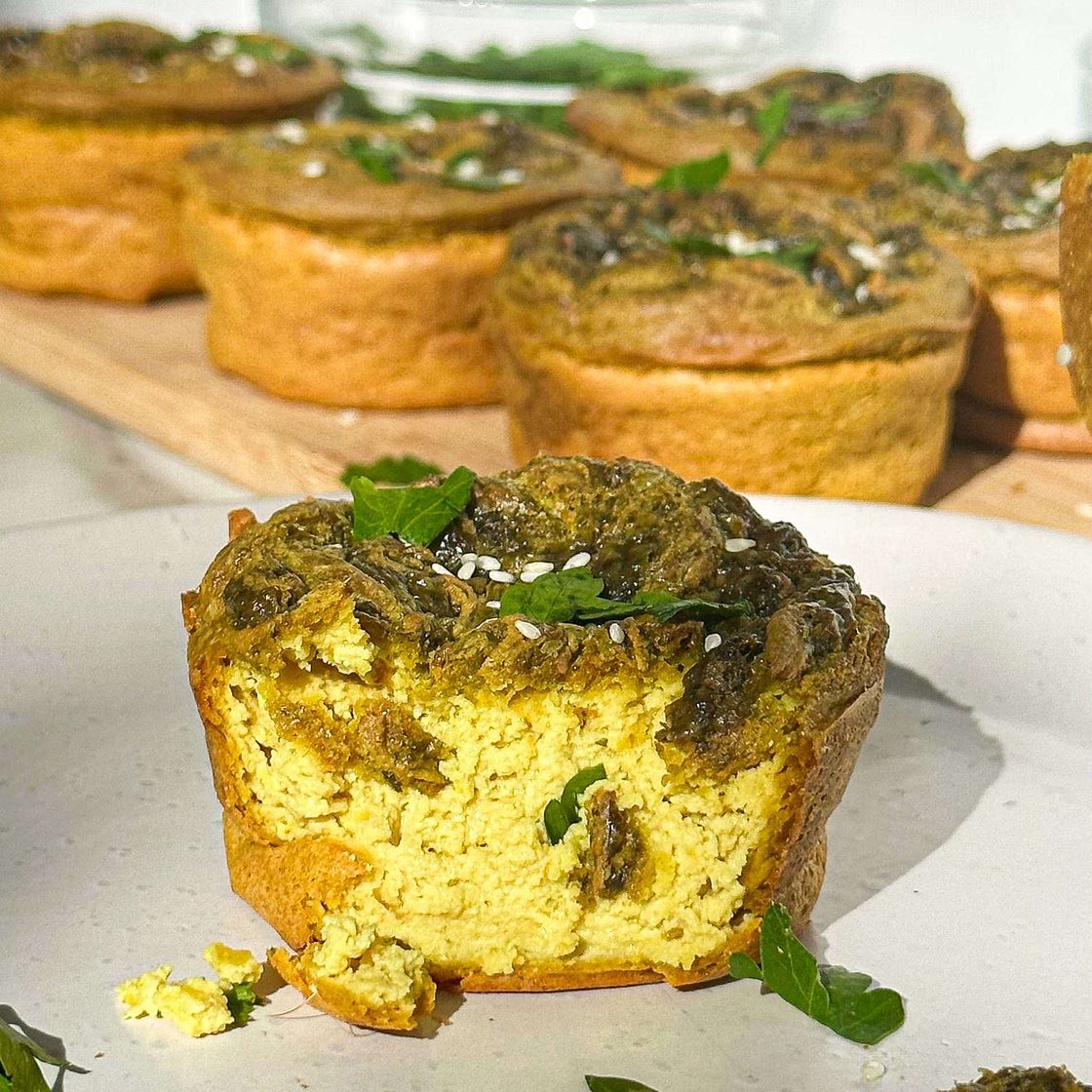 Eggless Mini Pesto Frittatas