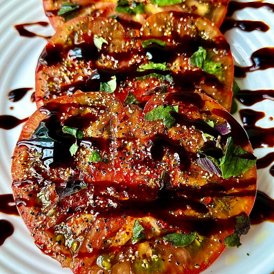 Best way to eat an Heirloom Tomato
