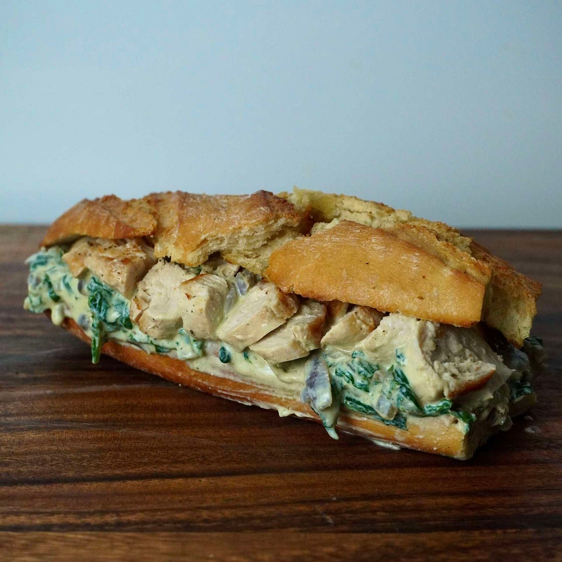 Chicken spinach sandwich
