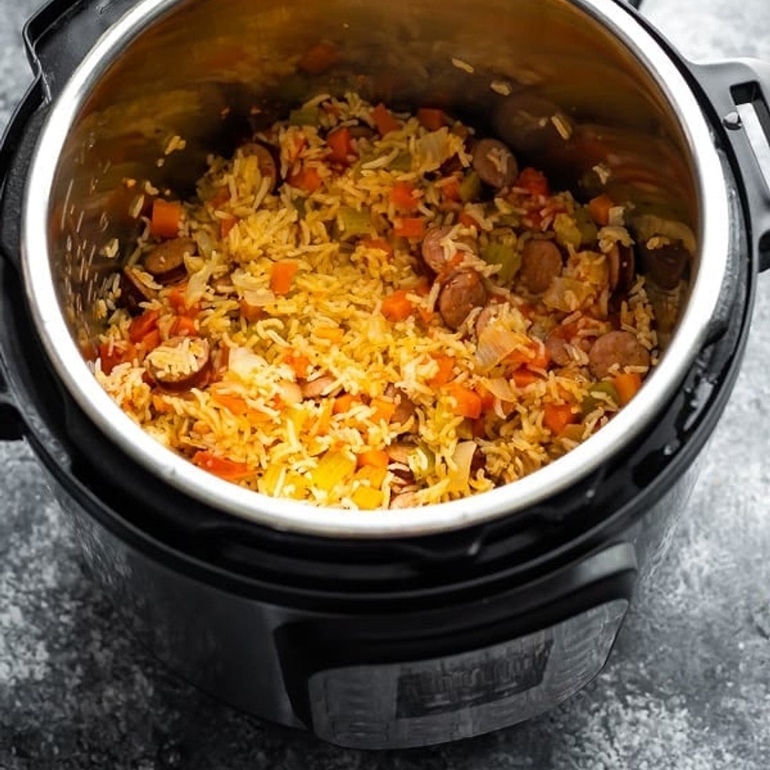 Instant Pot Cajun Rice and Sausage - Sweet Peas and Saffron