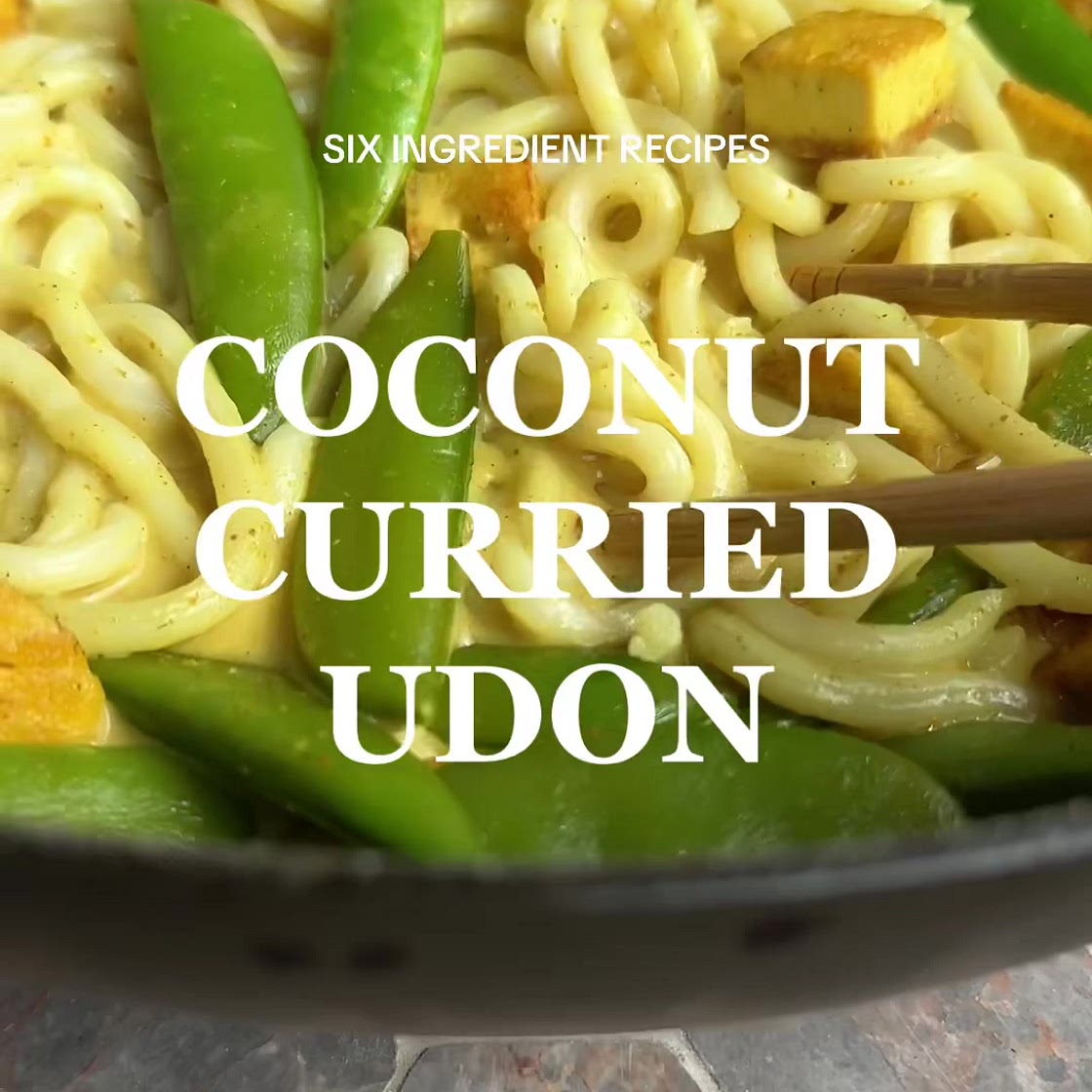 SIX INGREDIENT CURRIED COCONUT UDON 🍜 