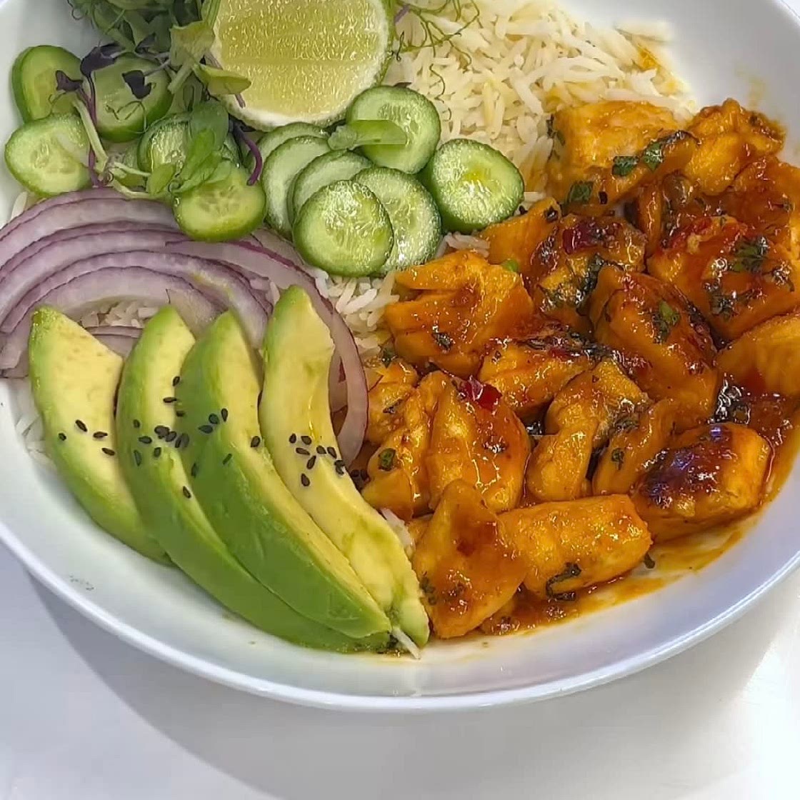 Sweet & Spicy Salmon Bowl