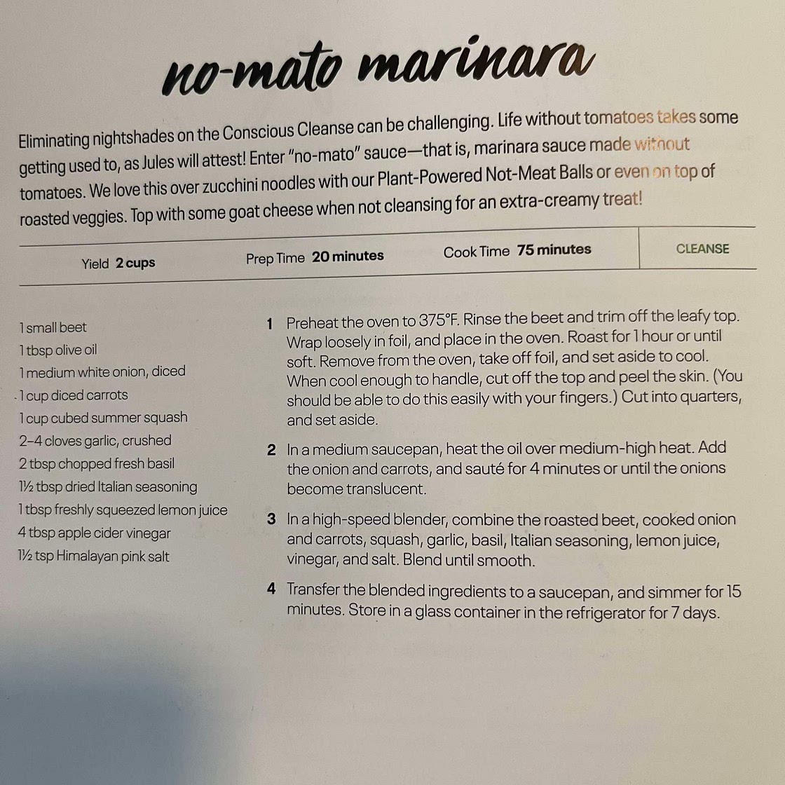 No-mato Marinara