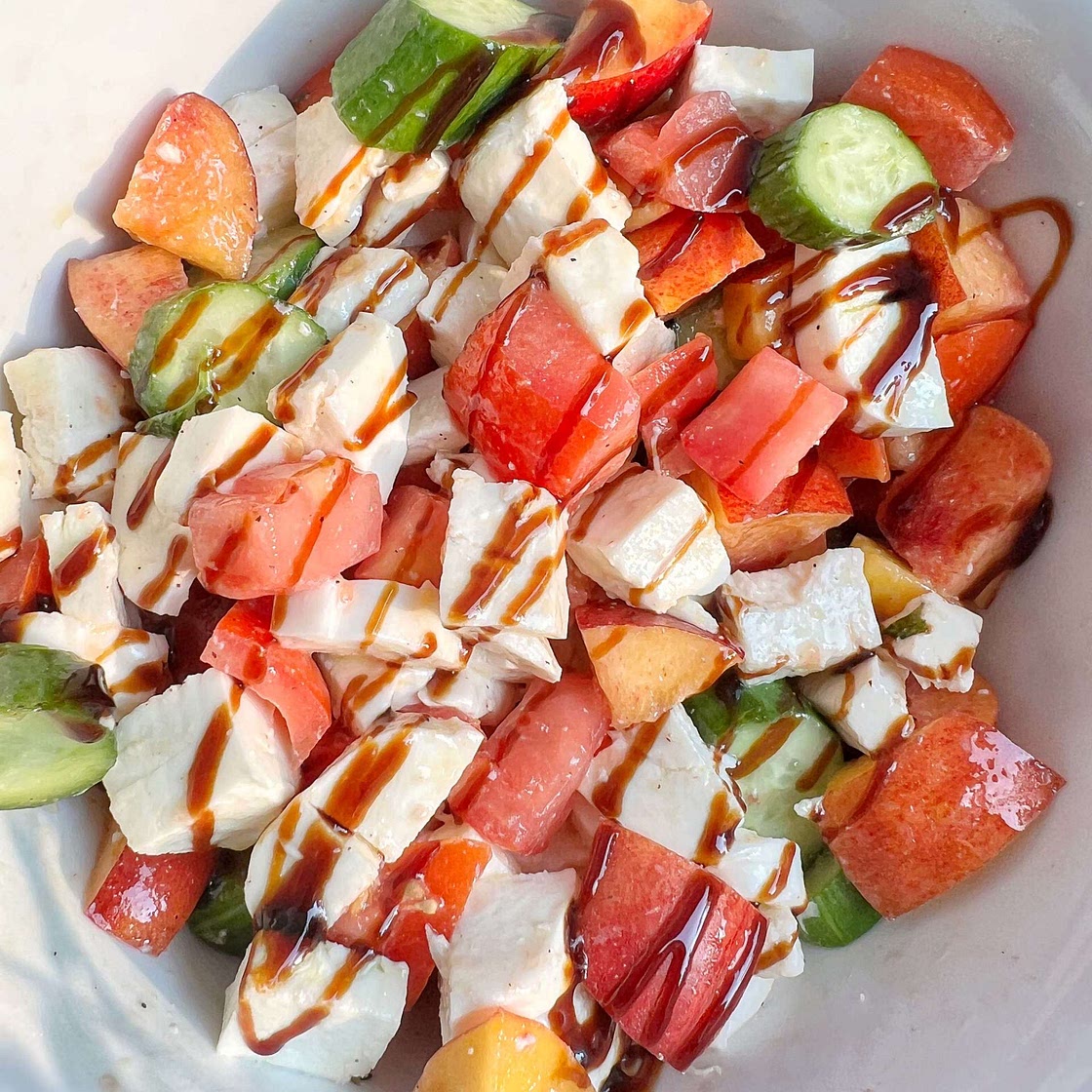Chopped Peach Caprese