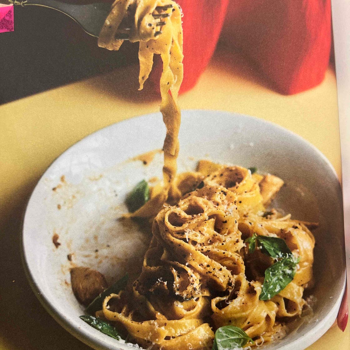 Artichoke and Black Pepper Fettuccine