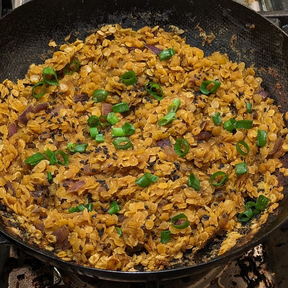 Sweet Korean Lentils