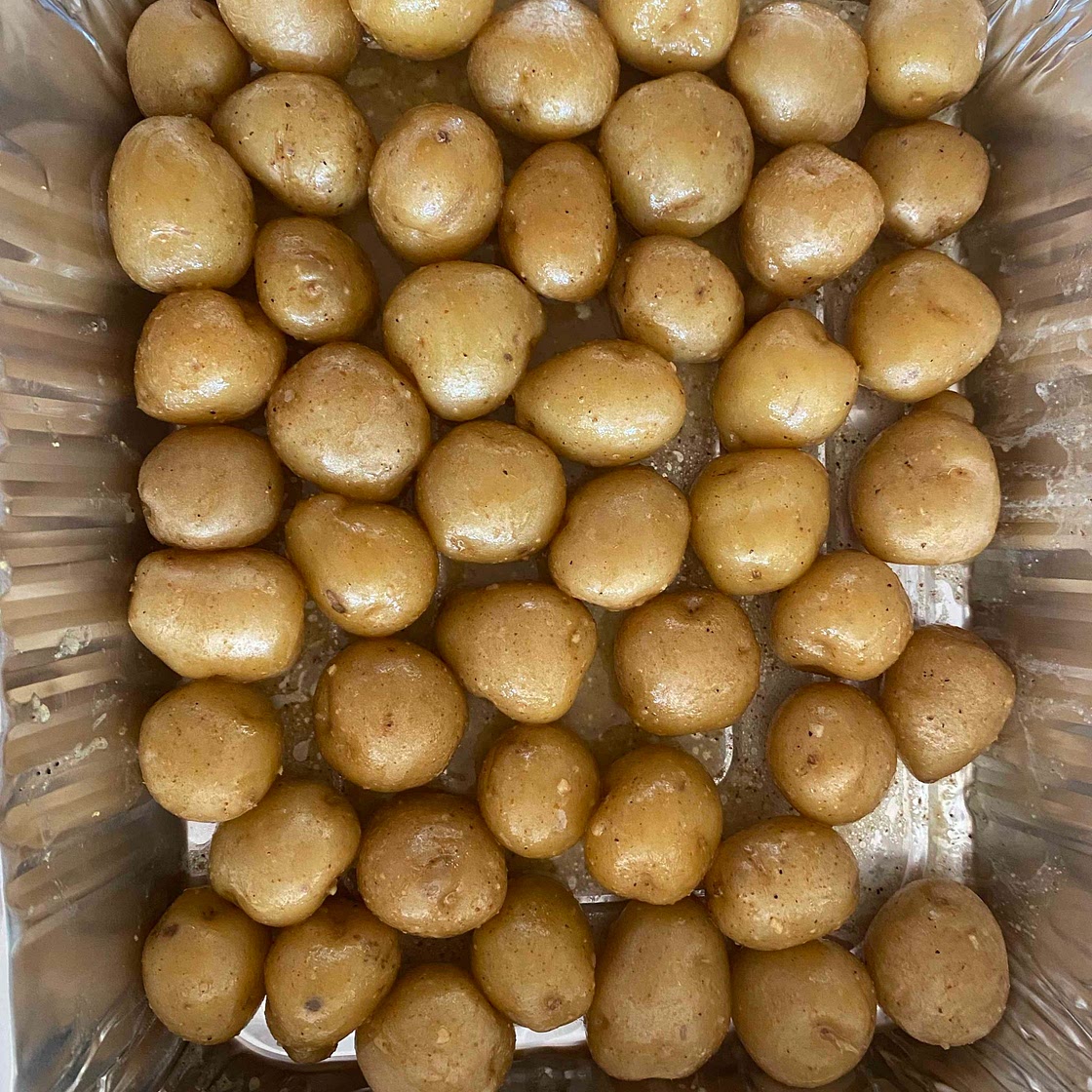 lemon maple mustard potatoes 