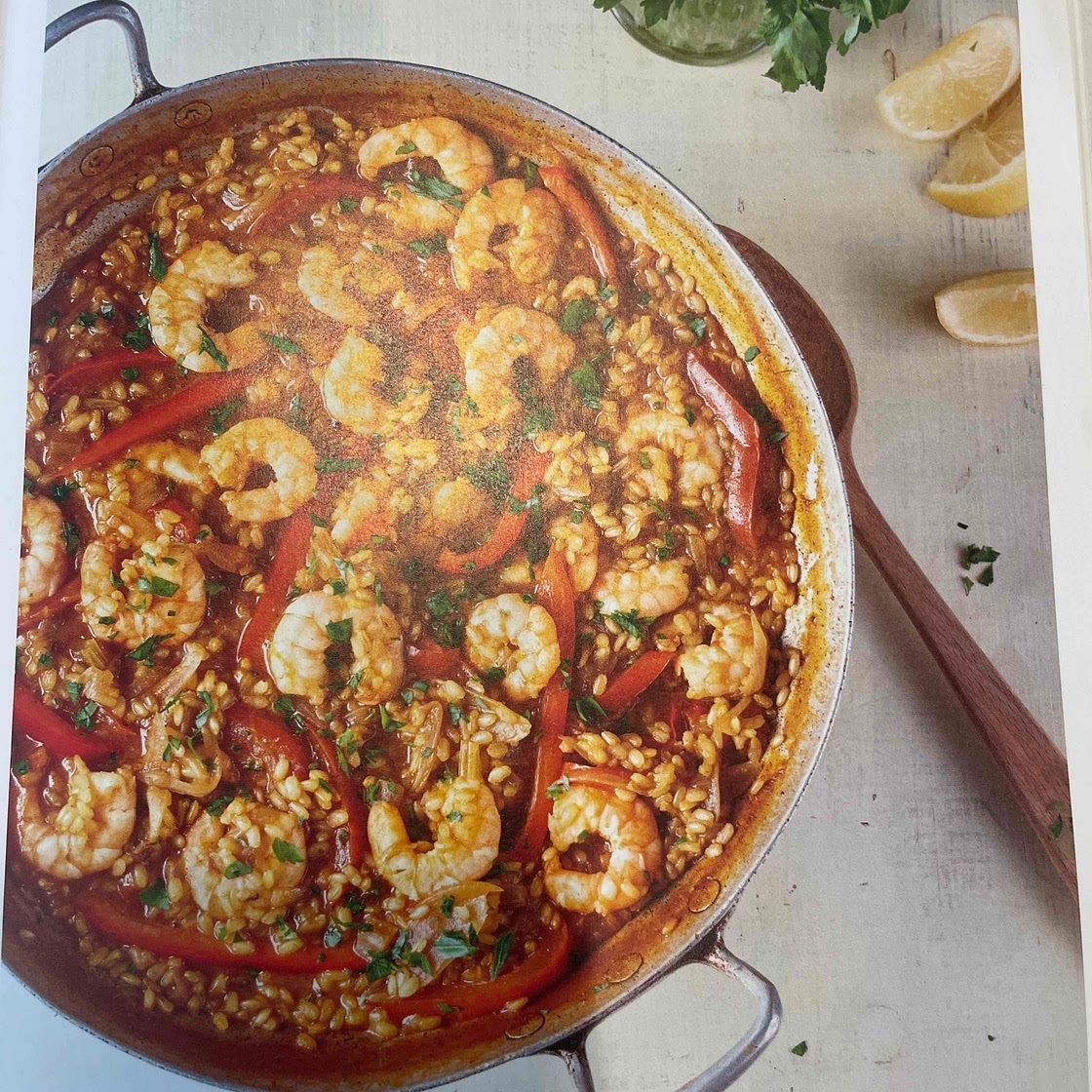 Prawn Paella with Red Peppers