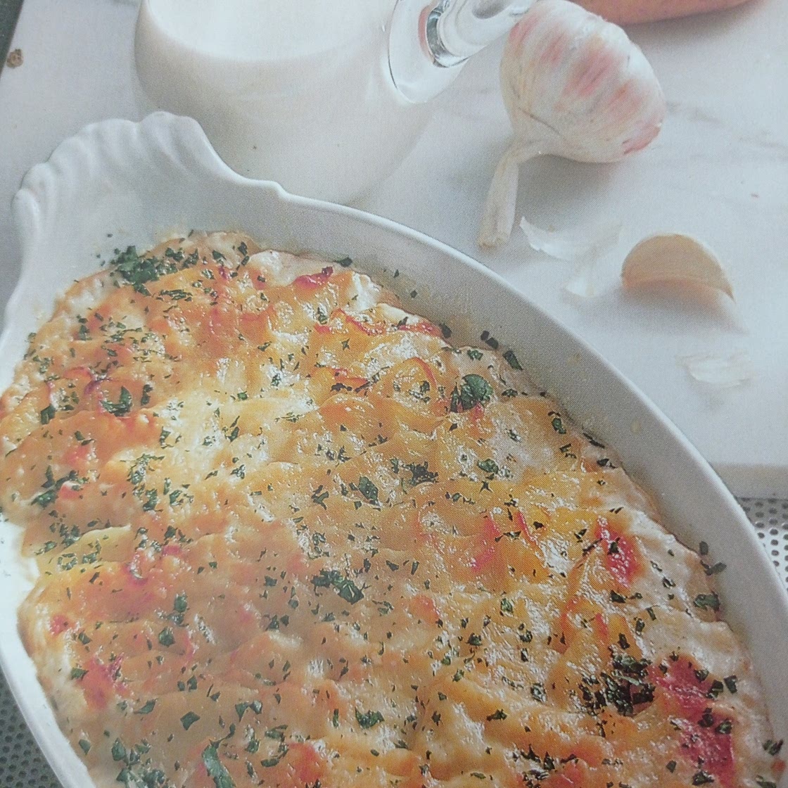 Gratin de pommes de terre au fromage et aux lardons