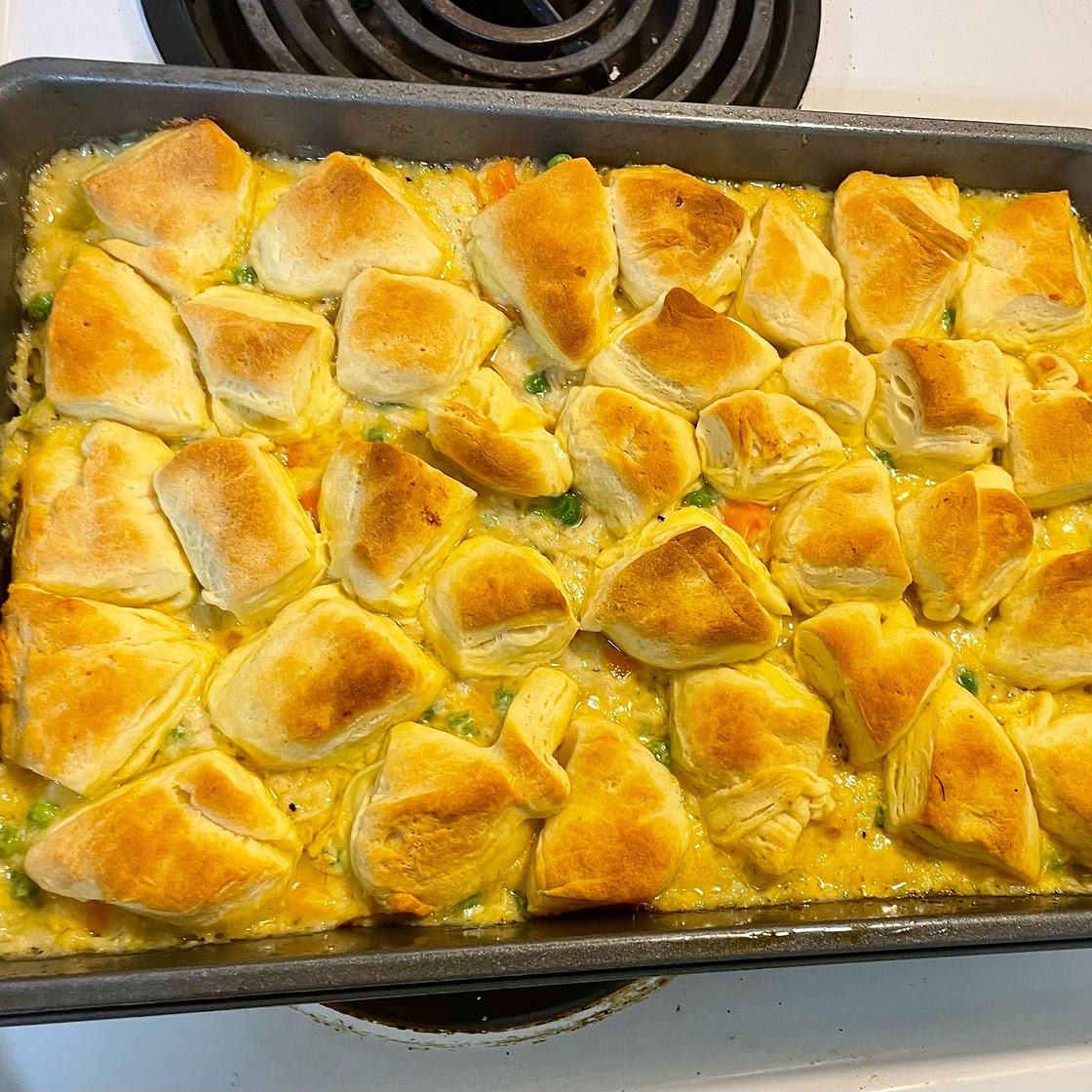 Chicken Pot Pie Bubble-Up Bake
