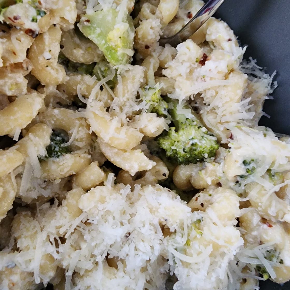 Skillet Ricotta Pasta with Roasted Broccoli