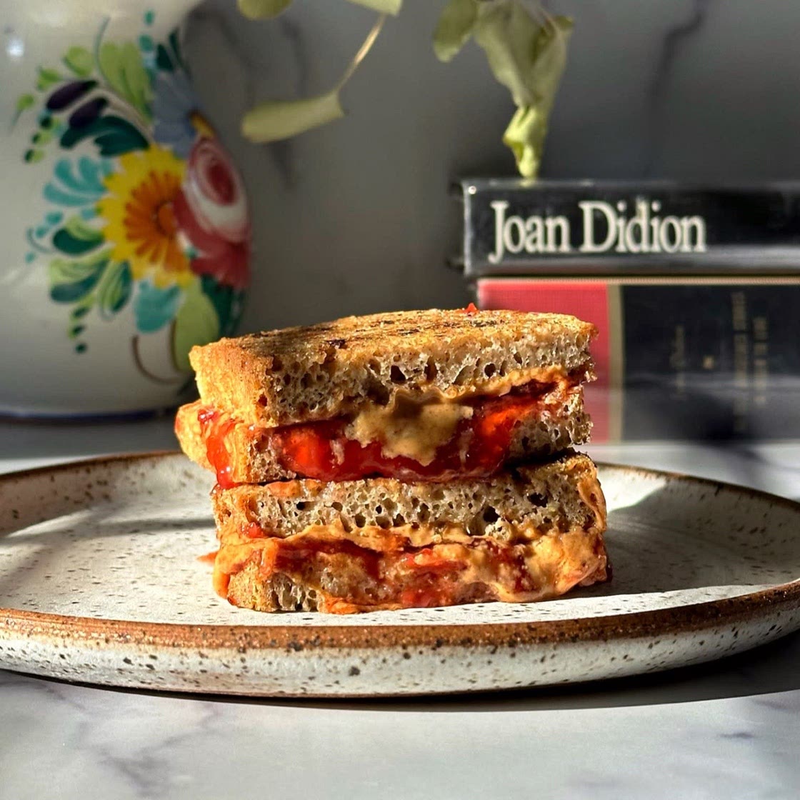 The Best Vegan Fried PB&J Sandwich (peanut-free option)