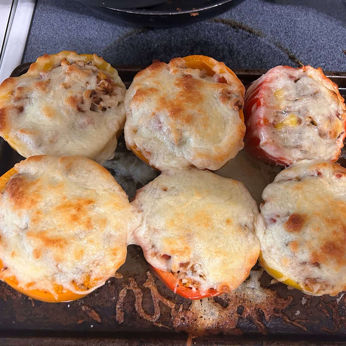 BEST Stuffed Bell Peppers with Ground Beef