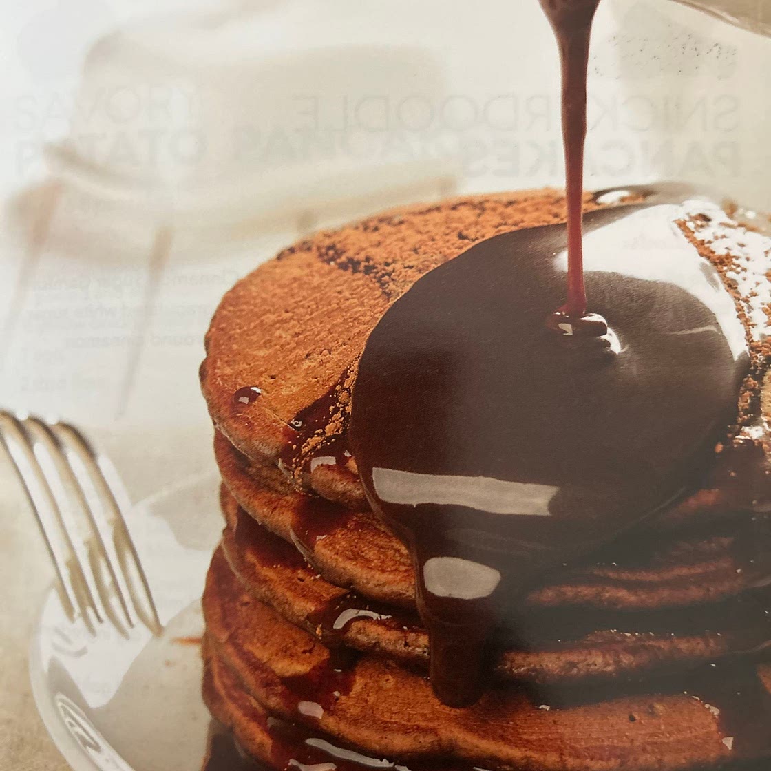 Chocolate Brownie Pancakes for Mini Maker Griddle