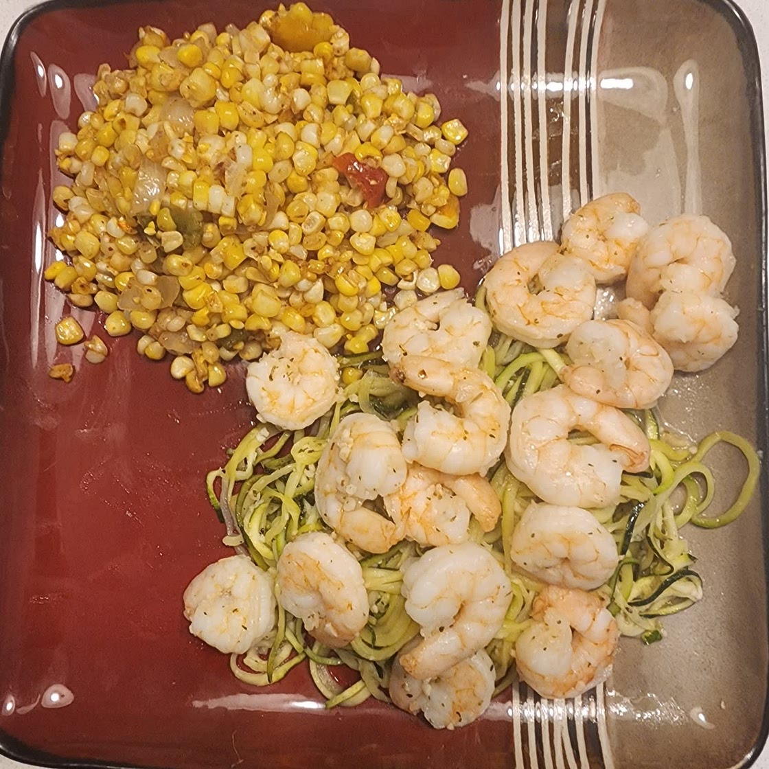 Zucchini Noodles with Garlic Shrimp