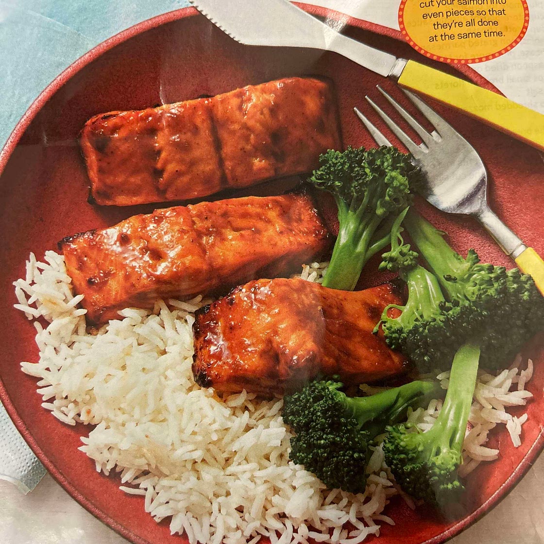 Air fryer Hoisin-Glazed Salmon