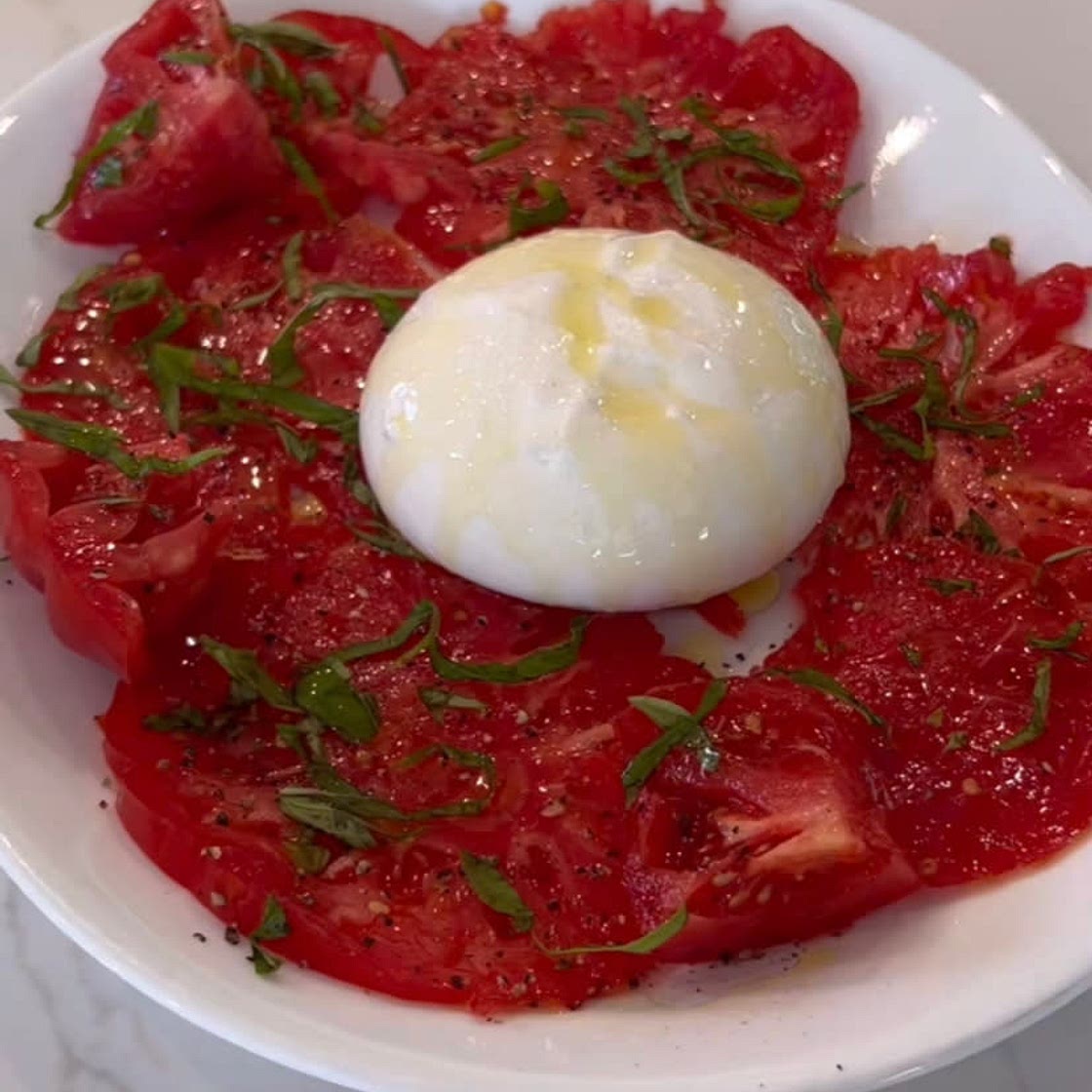 Heirloom Tomatoes and Burrata