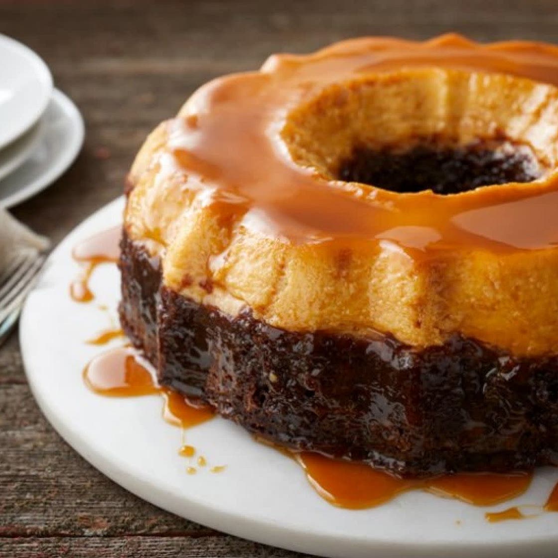 Cream caramel cake