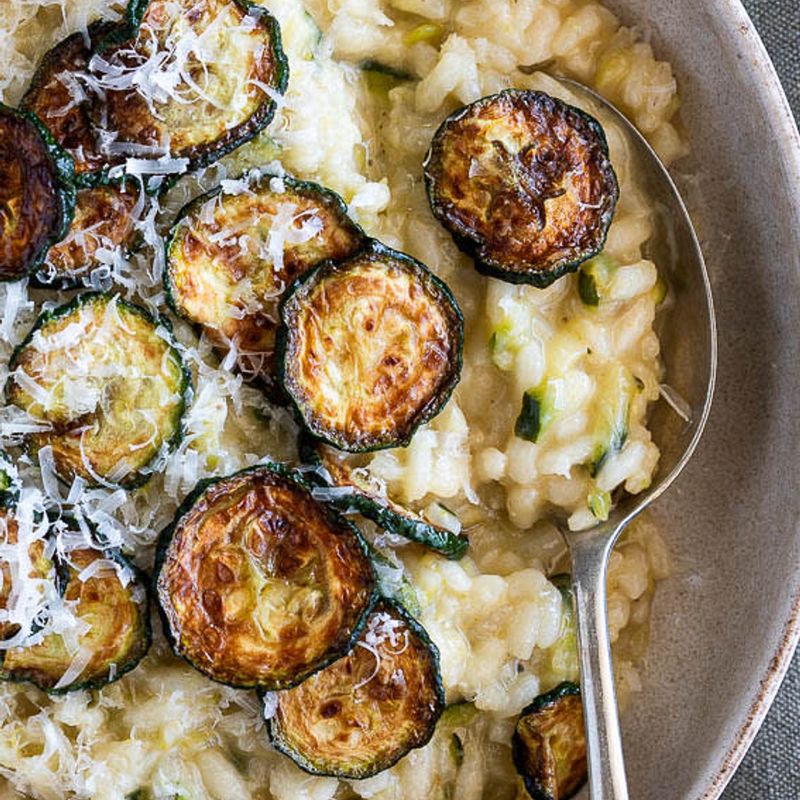 Lemon Parmesan Zucchini Risotto