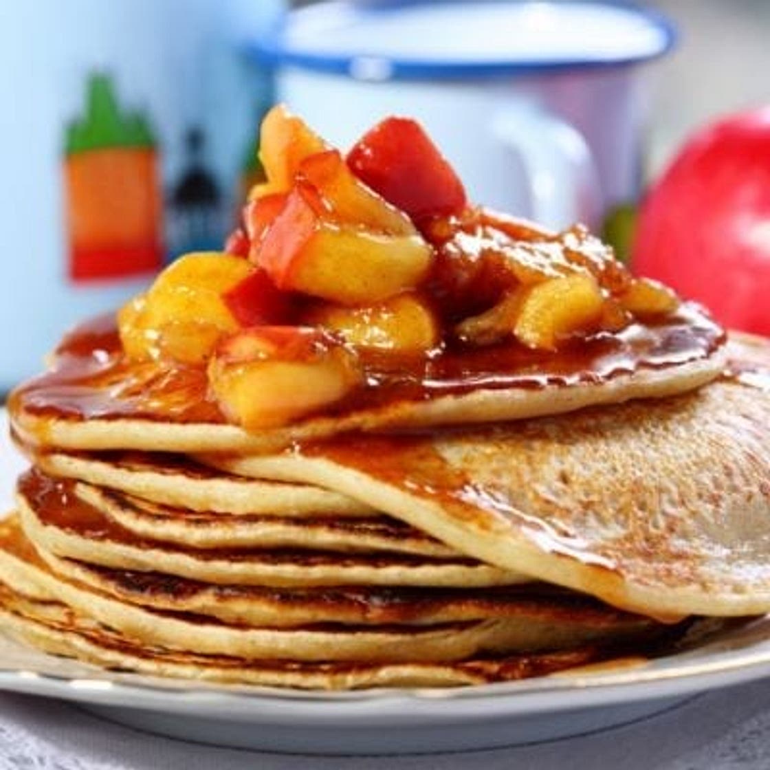 Apple Pecan Pancake with Apple Spice Syrup Recipe