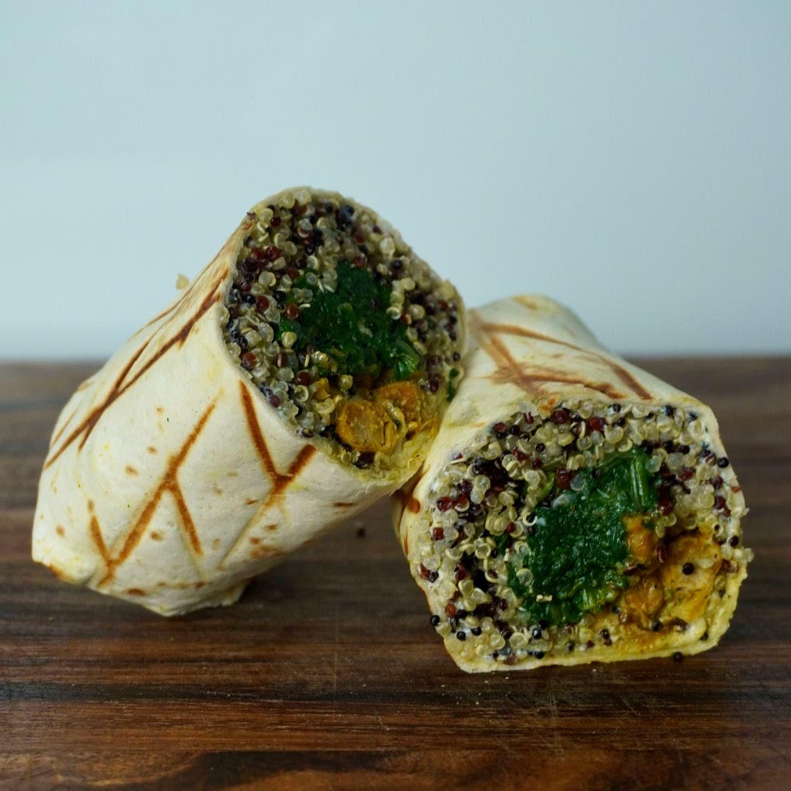 Chickpea spinach wrap