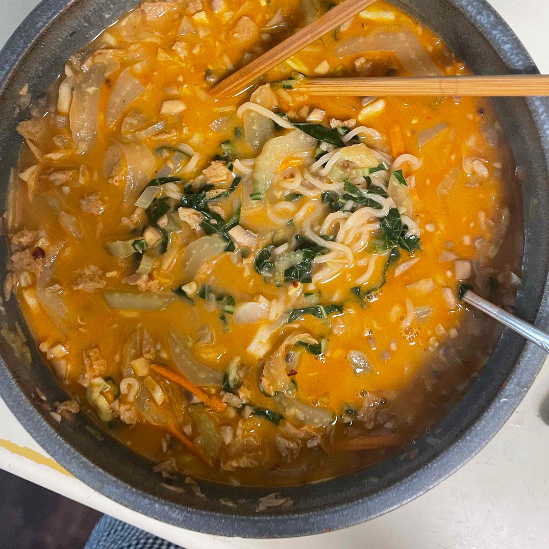 Vegan, High Protein Dan Dan/Ramen/sesame Noodles with TVP 