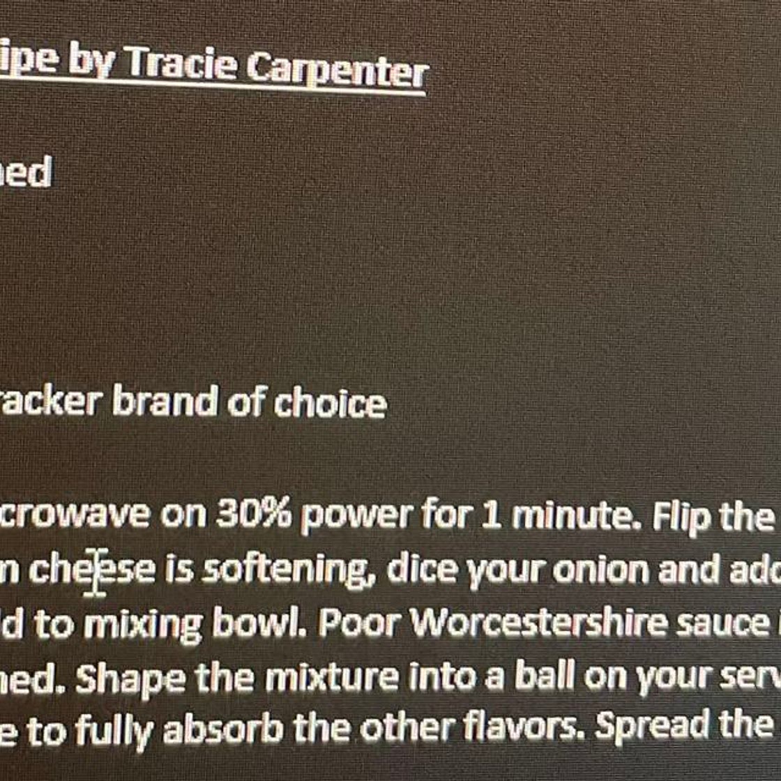 Carpenter Family Cheeseball Recipe by Tracie Carpenter