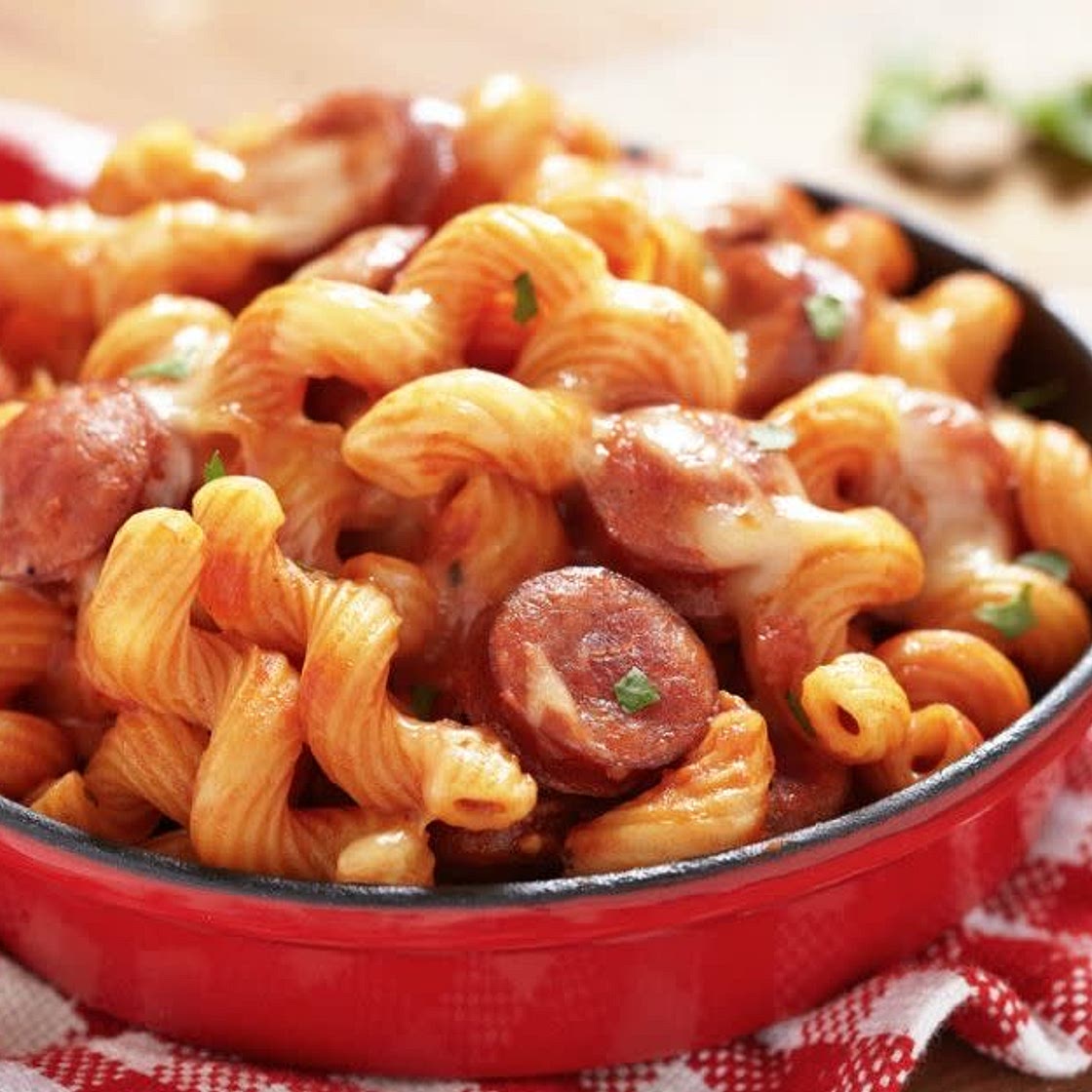 Tomato Pasta with Sausages