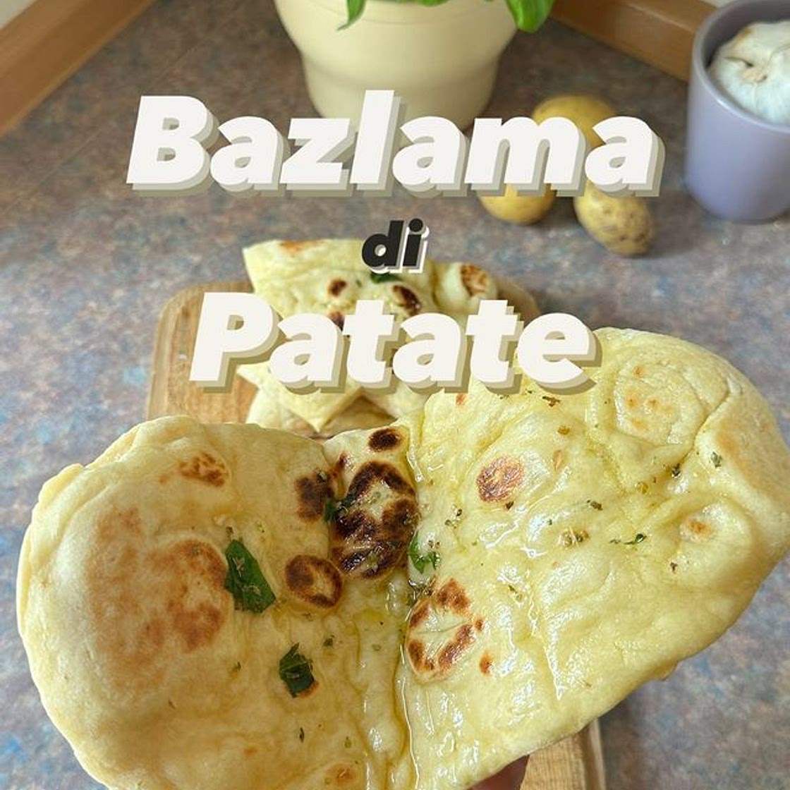 Bazlama in padella con le patate