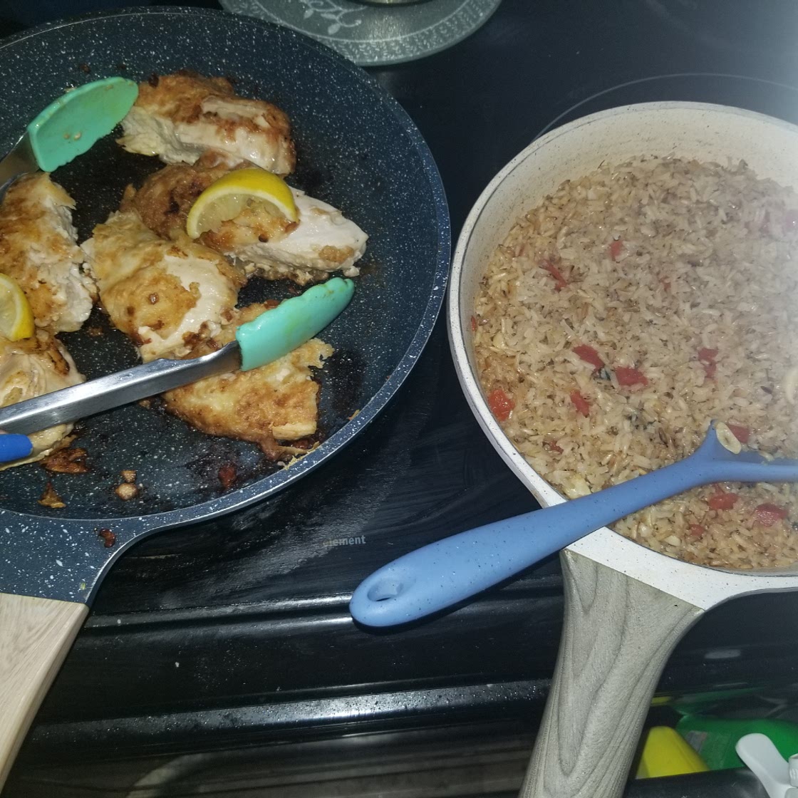 Baked Chicken and Rice (One Pot Recipe)