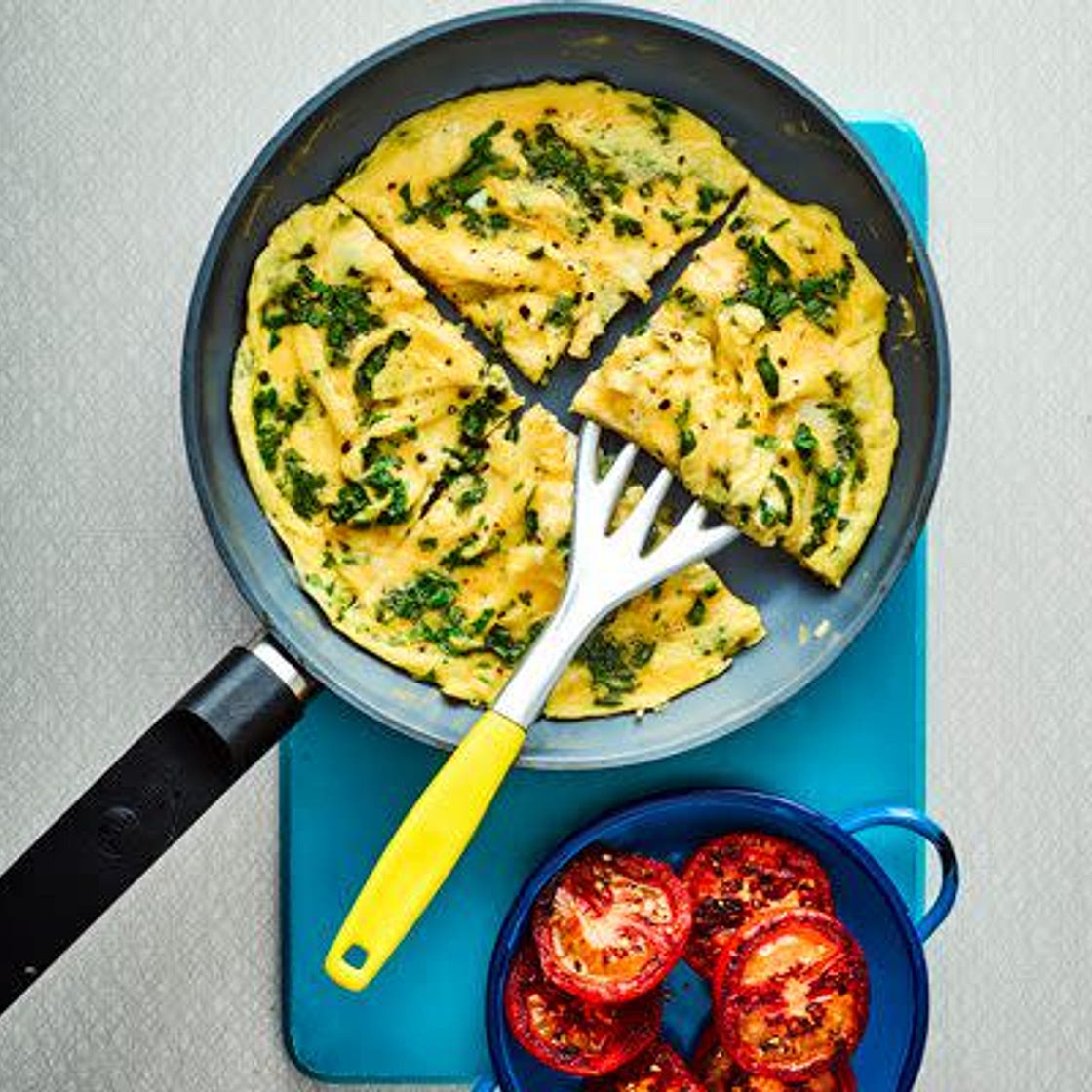 Tomato herb omelet