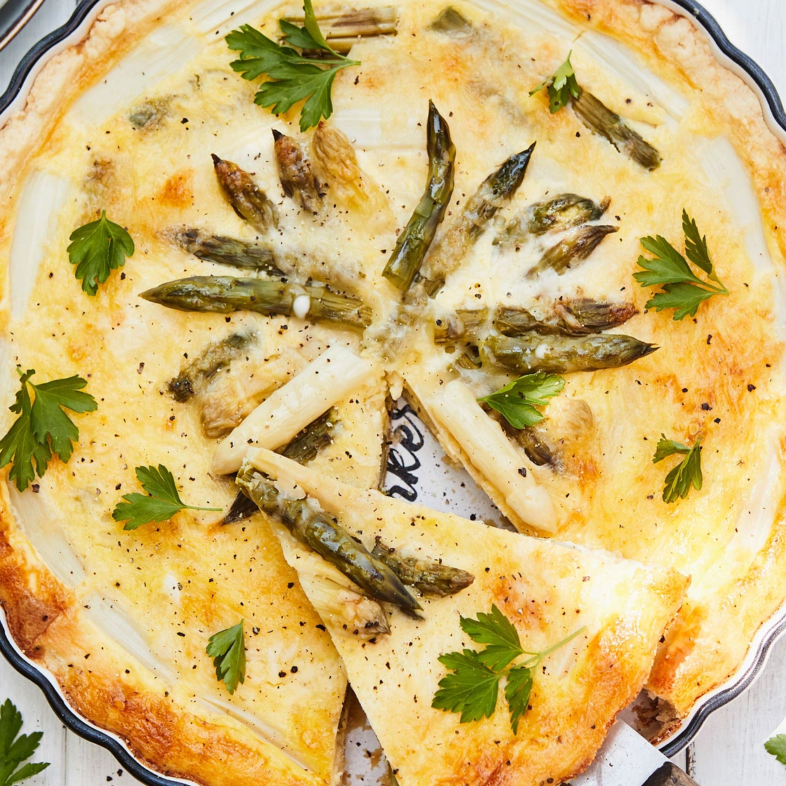 Asparagus Quiche with Parmesan