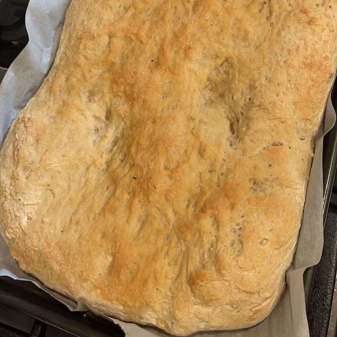 Basic foccacia (bread machine or stand mixer)
