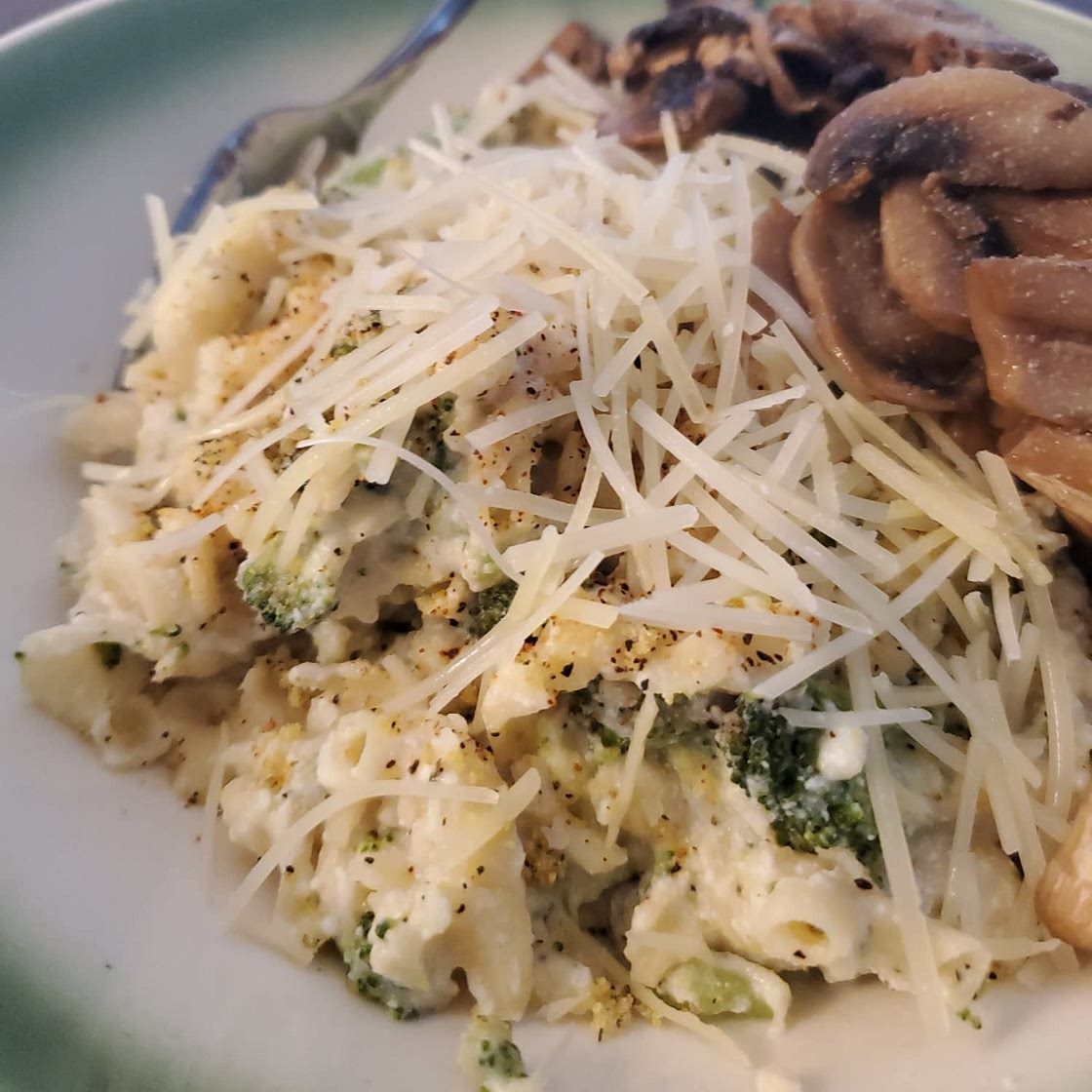 Skillet Ricotta Pasta with Roasted Broccoli