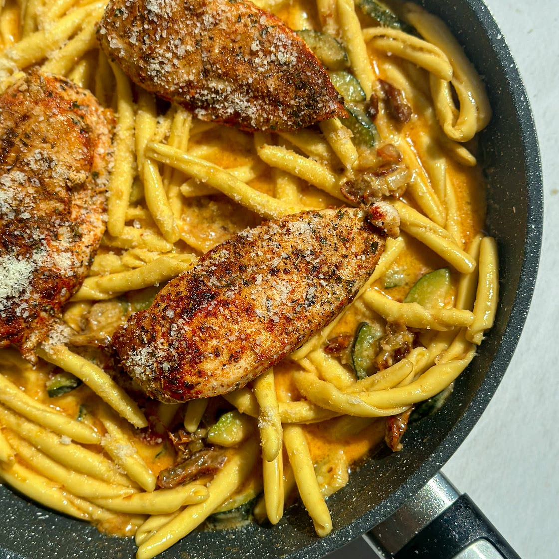 One Pan Tuscan Chicken Pasta