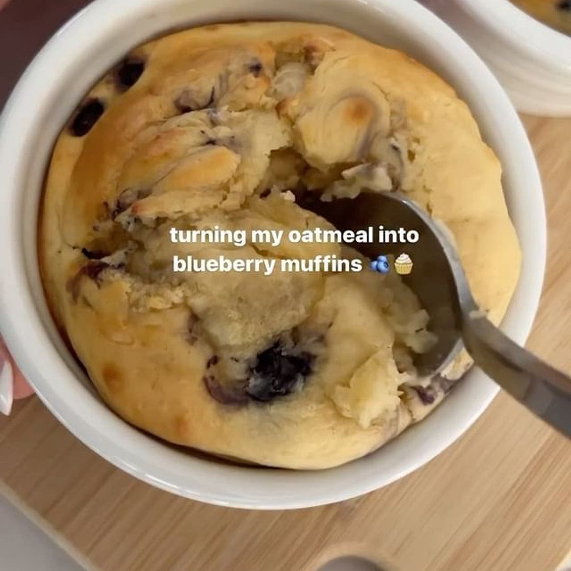 Blueberry muffin baked oats 🫐🧁 by
