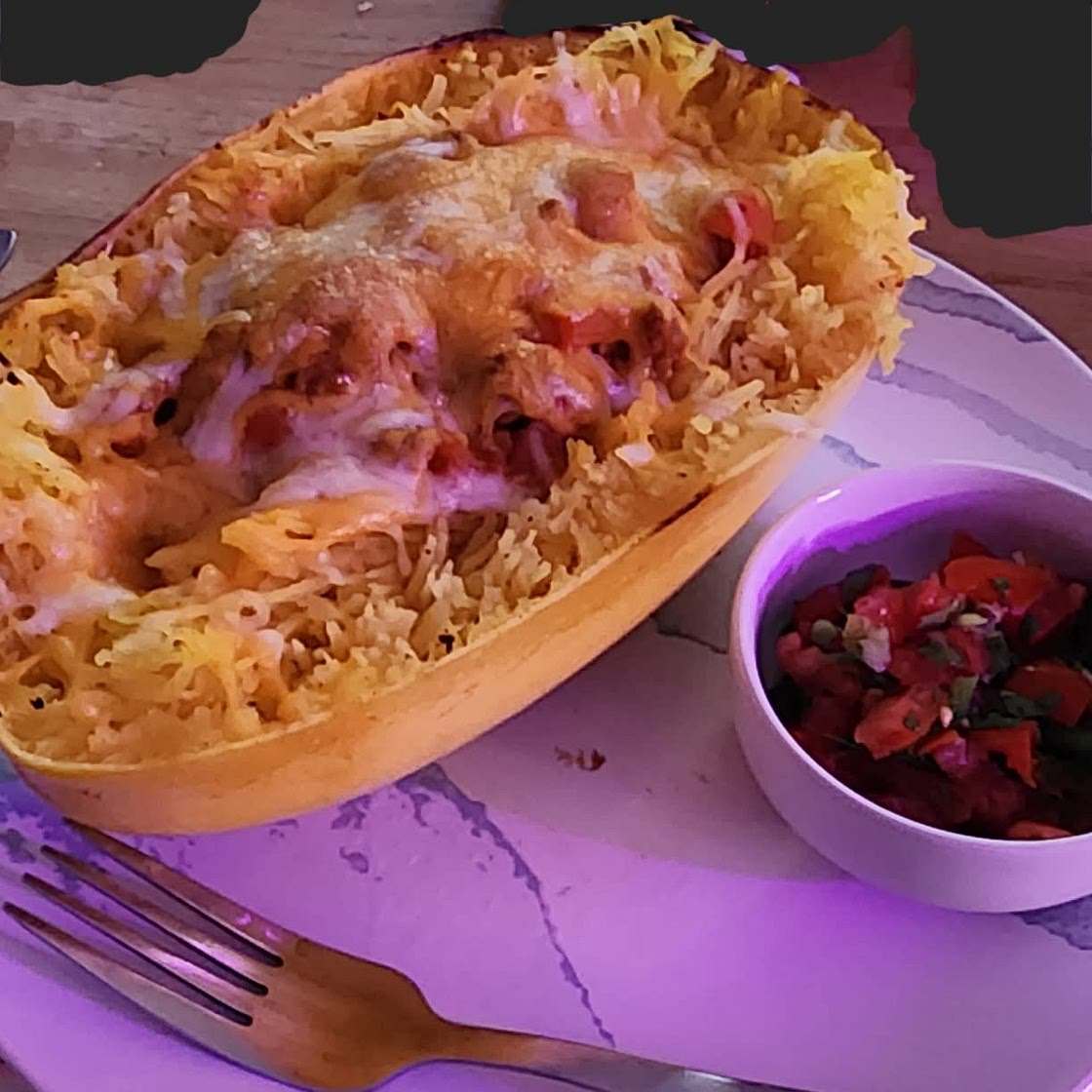 Turkey Taco Spaghetti Squash Boats