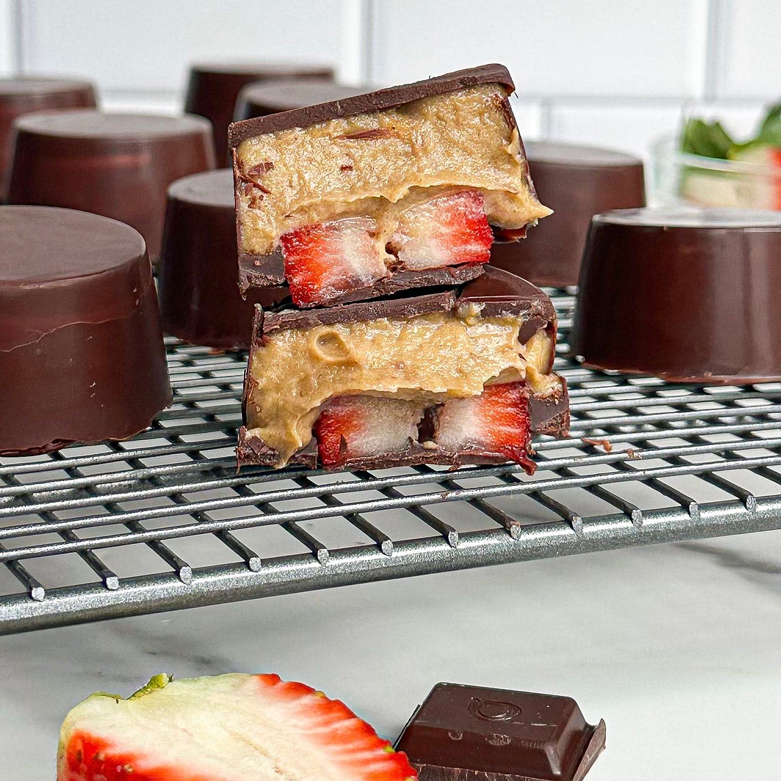 Healthier Caramel Stuffed Chocolates 