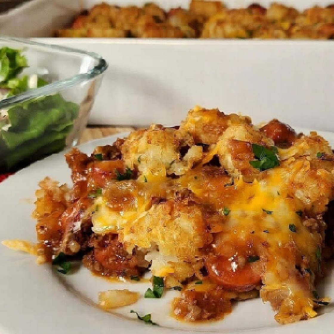 Beef and weenie tater tot casserole 