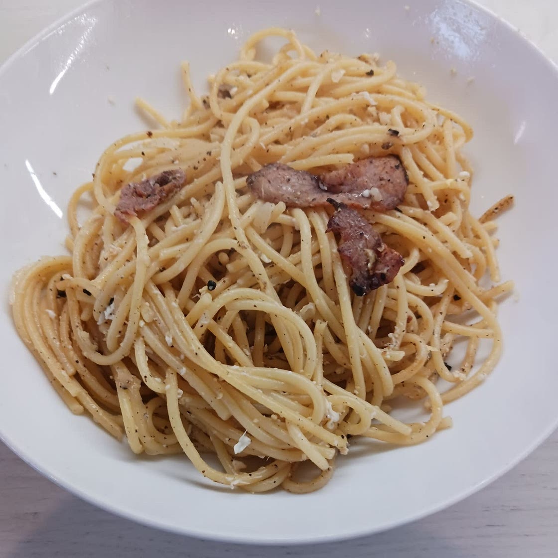 Whole Wheat Spaghetti Carbonara