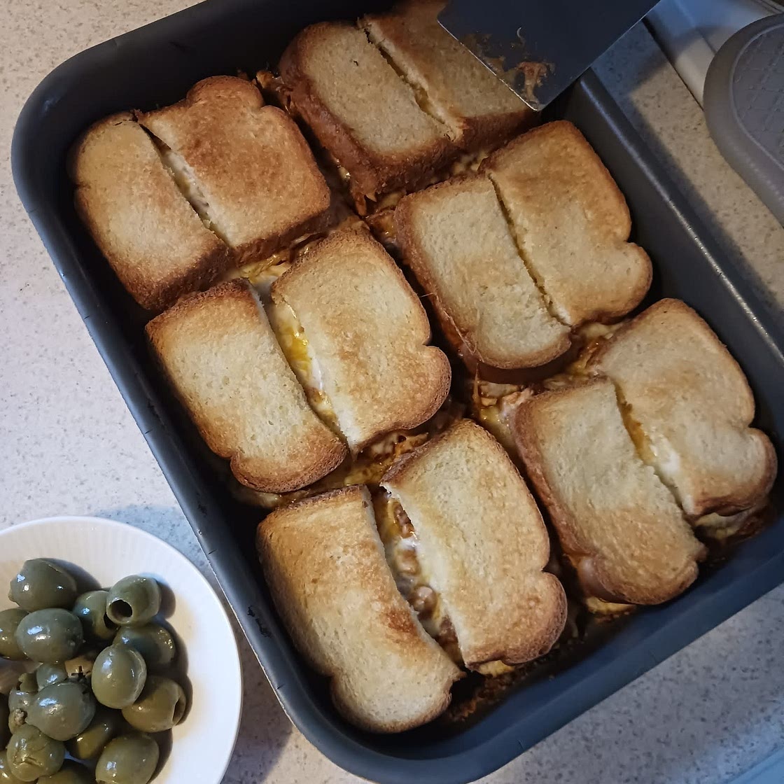 BBQ Chicken Grilled Cheese Casserole