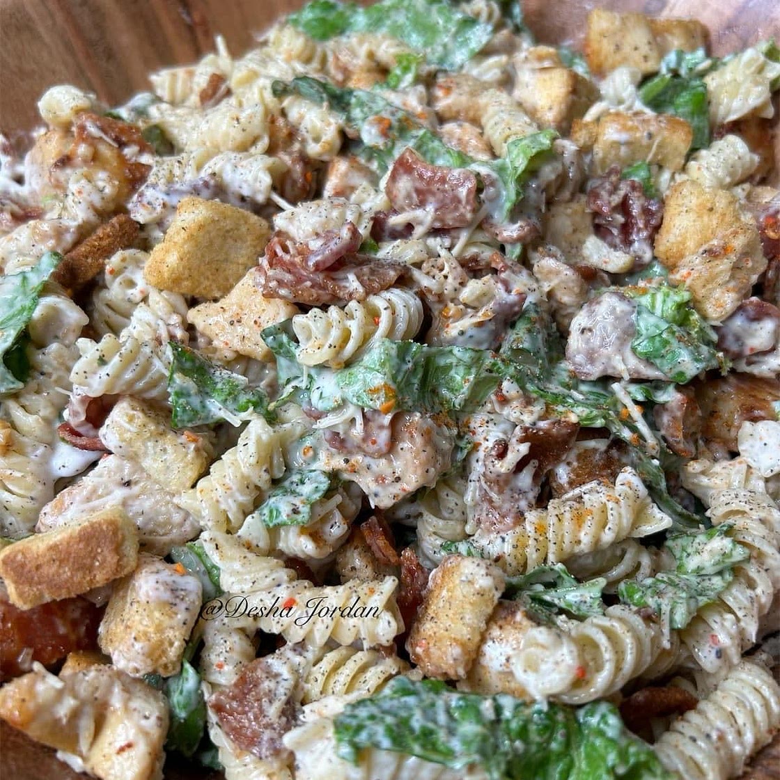 Chicken Caesar Pasta Salad 