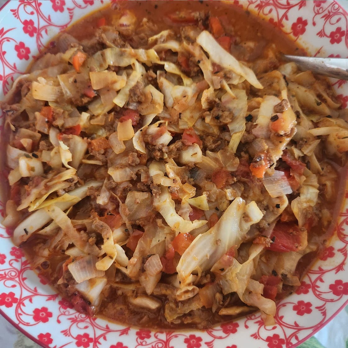 Cabbage Roll Skillet (Easy Keto Ground Beef Dinner Recipe)