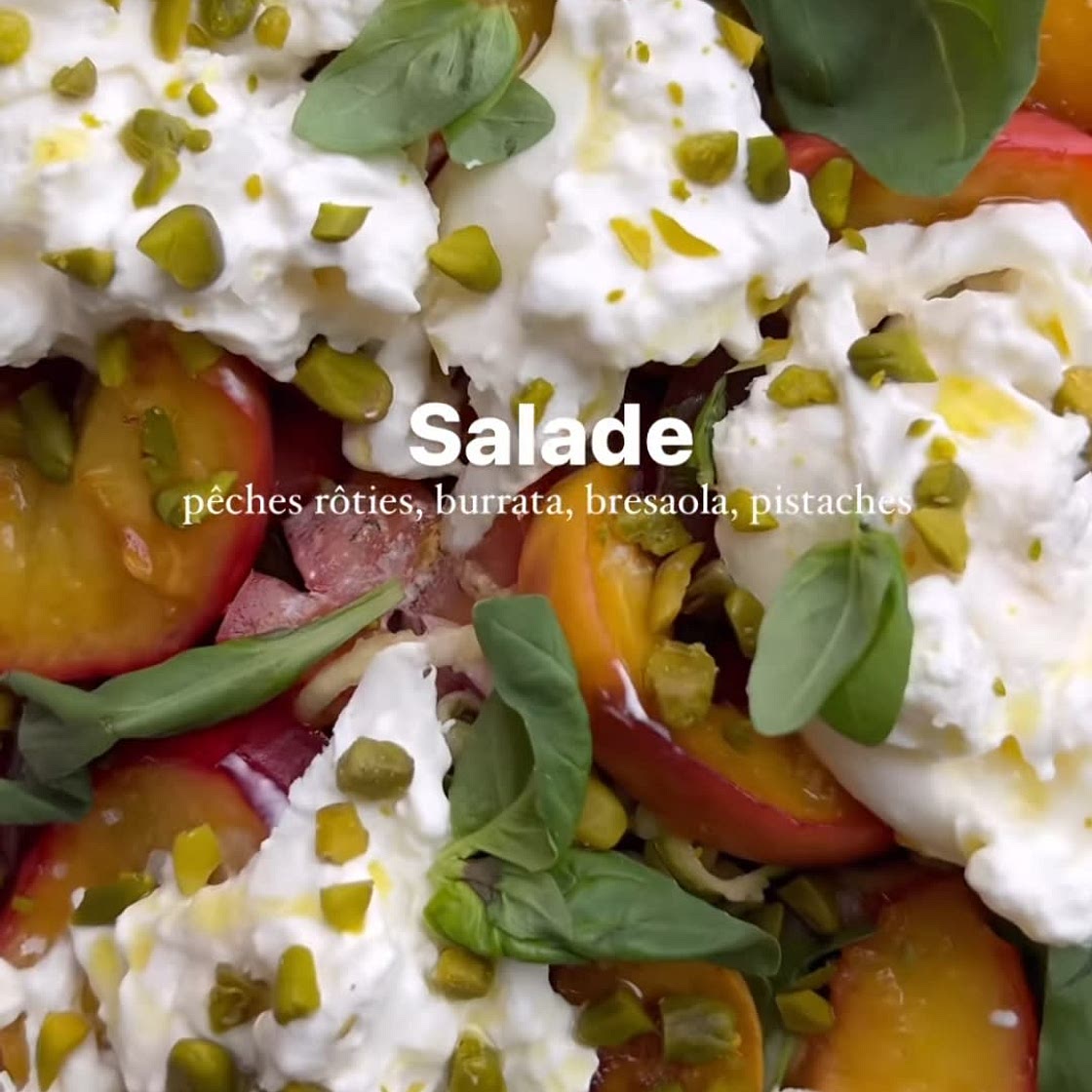 Salade de pêche rôtie