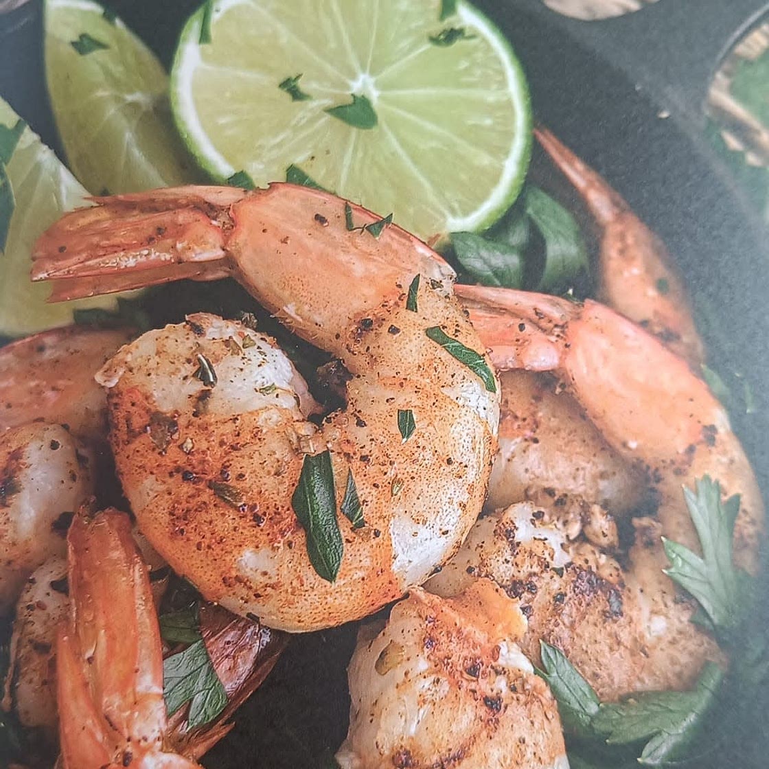 Langostinos especiados con lima