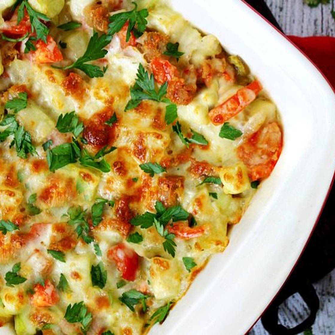 Spicy Italian Cucuzza Squash Bake